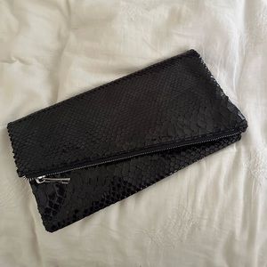 Black Snakeskin clutch